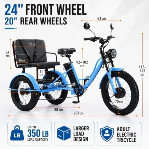Test Vélo électrique 3 Roues Adulte Blue-B : le tricycle cargo qui mise plus sur le pratique que sur le look