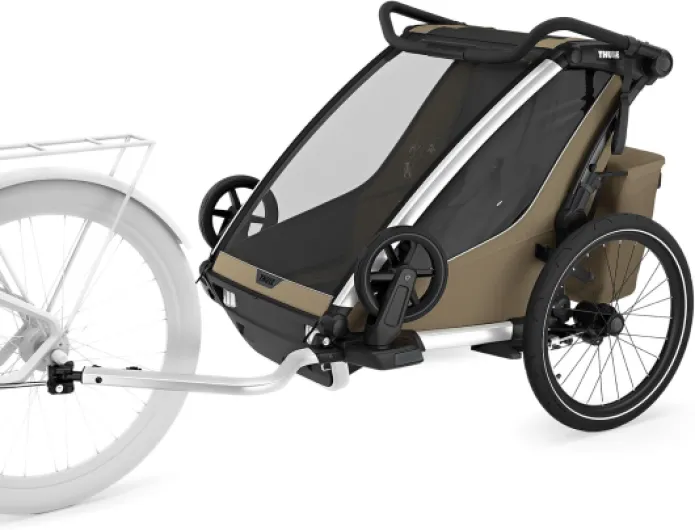 Chariot Cross 2 Remorque Vélo Multisport Faded khaki Double
