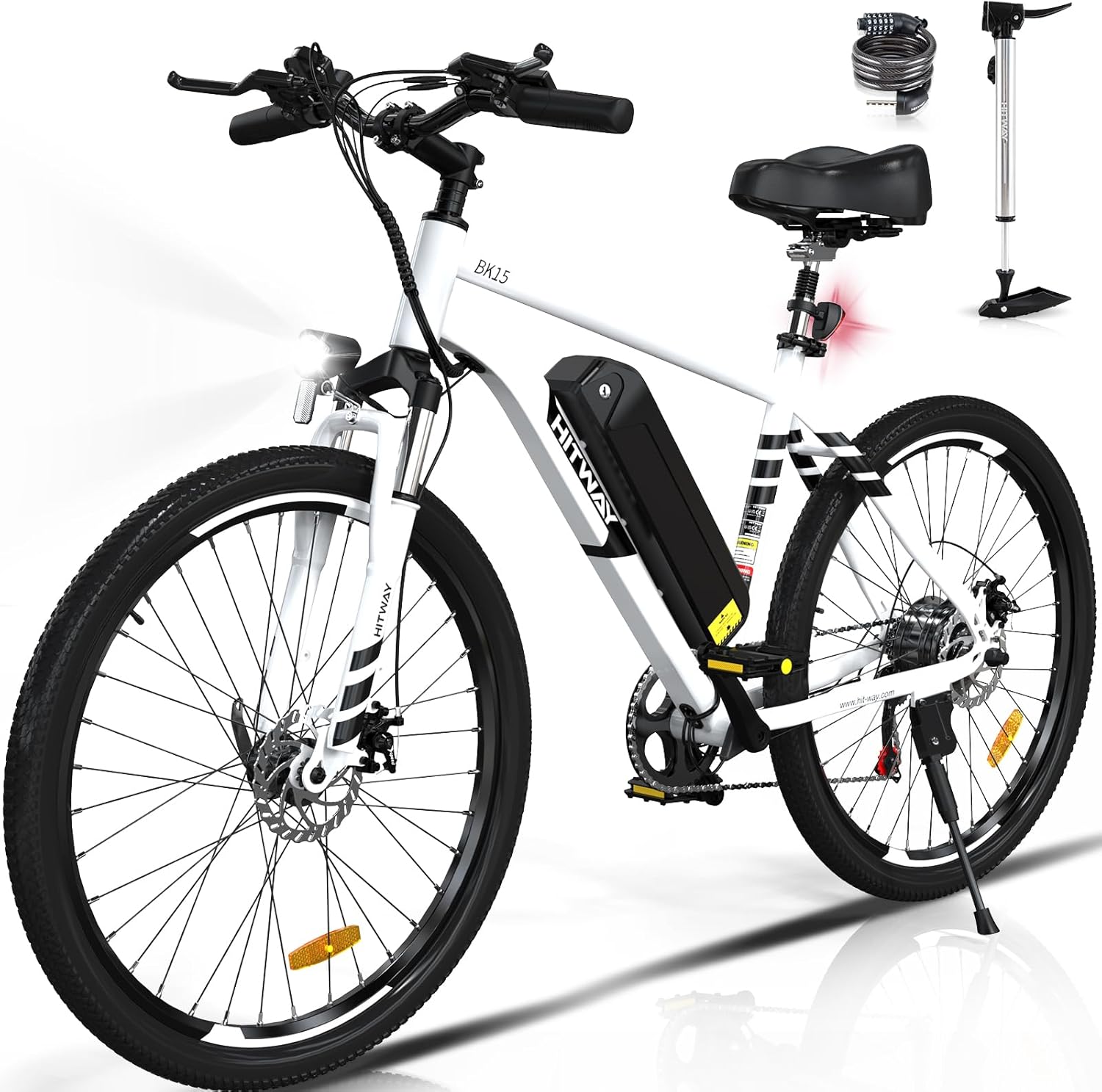 Vélo Électrique, VTT Électrique avec Batterie au Lithium Amovible 36V12Ah, Ville E-Bike avec 7 Vitesses, Moteur 250W, Autonomie 35-90km pour Adulte