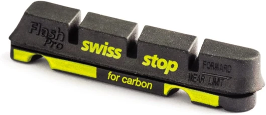 SwissStop FlashPro Yellow King Patins de Frein Compatible Shimano pour Vélo de Route en Caoutchouc et Fibre de carbone