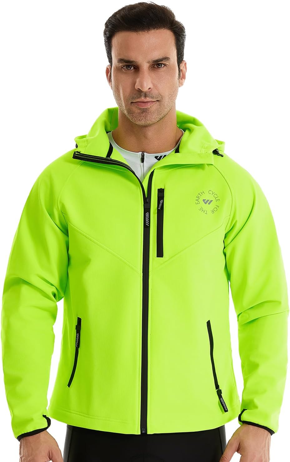 Veste Vélo Homme, Légère Veste Imperméable Running Homme,Réfléchissante Coupe-Vent pour Cyclisme et Activités de Plein Air