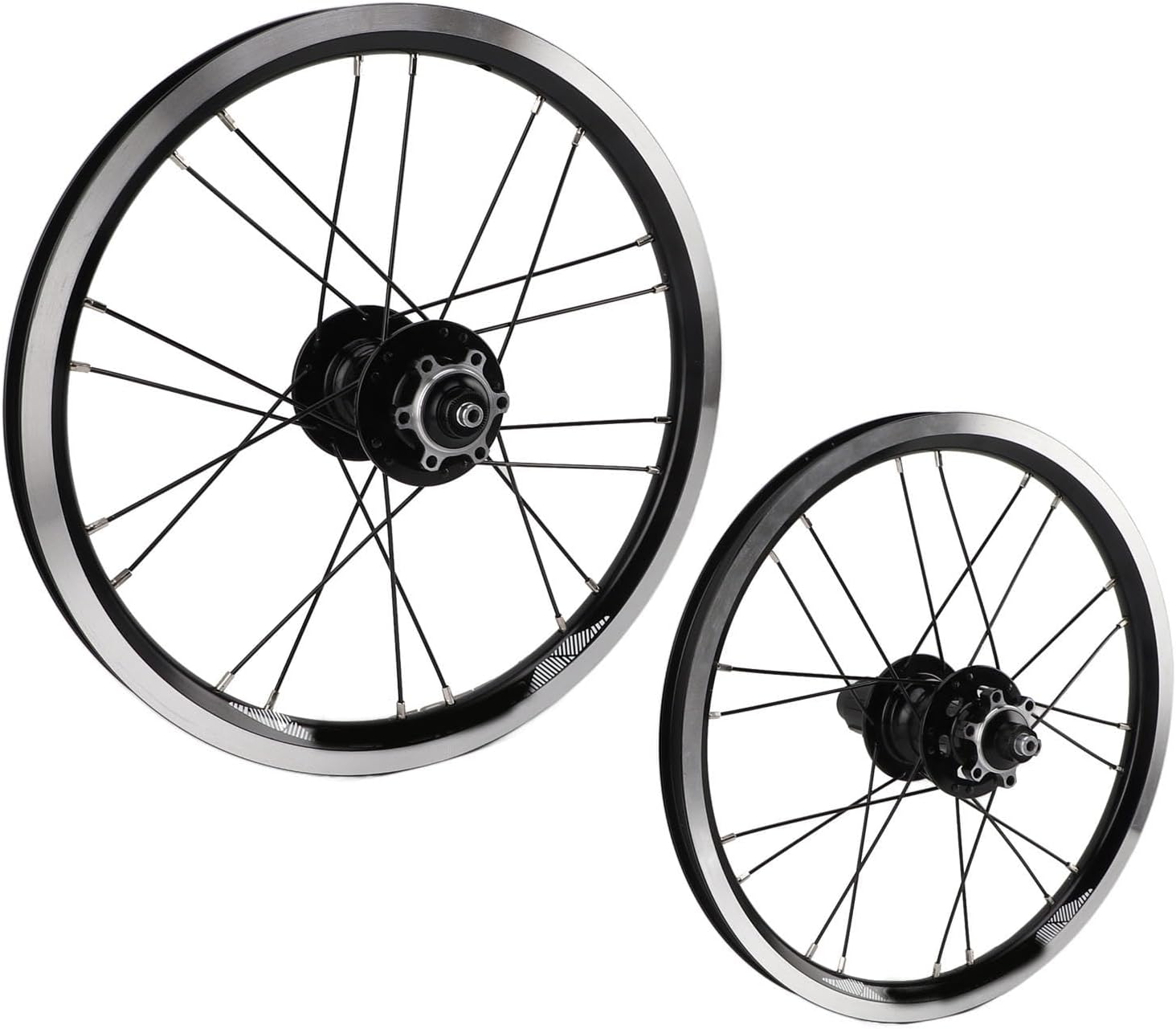 Ensemble de Roues de Vélo de 16 Pouces Roues de Vélo Avant Arrière Ensemble de Roues de Vélo de Route Double Durabilité en Alliage d'Aluminium pour Vélo Pliant Vélo de