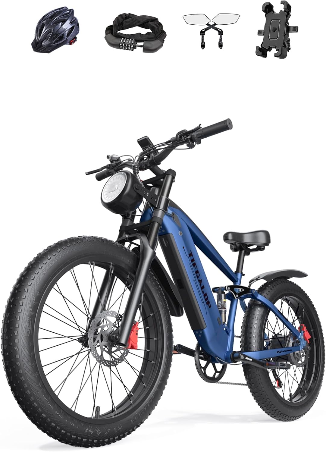 Lohang Vélo électrique Adulte, Moteur Haute fréquence sans balais, Batterie Amovible 48 V 18 Ah, portée maximale 45-90 km, pneus Tout Terrain 26 Pouces, vélo de Montagne Unisexe