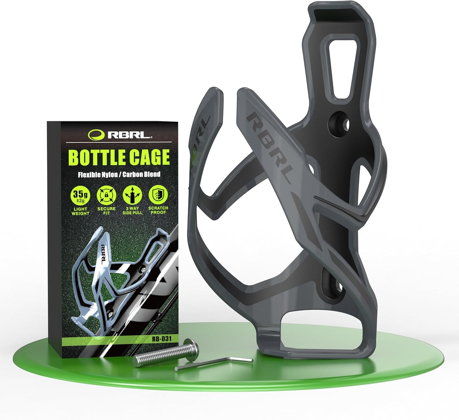 Porte Bidon VéLo, Fibre de Carbone Porte Gourde VéLo LéGer et Robuste, Porte Gourde Velo Universel Adapté Aux VéLos de Route, De Montagne Et De Gravel（Gris）