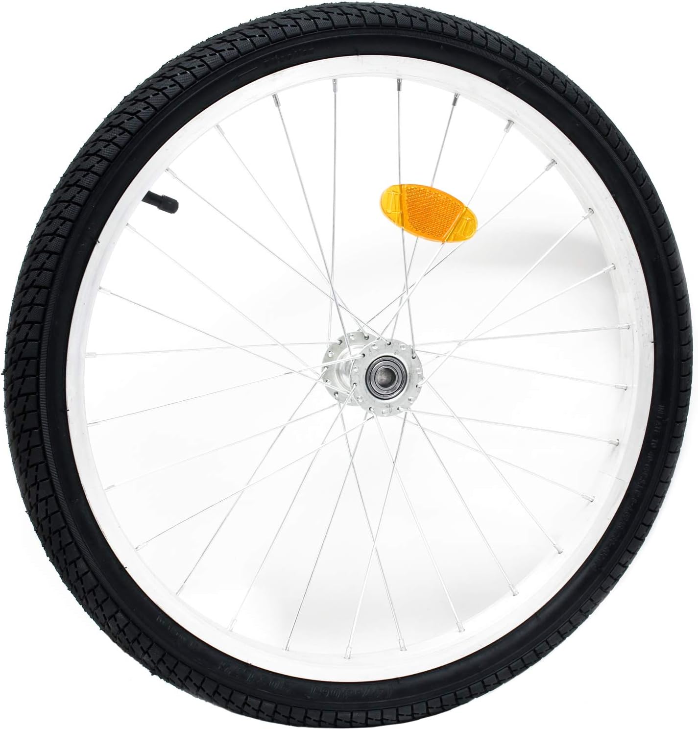 Roue de Secours pour remorque vélo Chien, ETRTO 47-406 / Taille en 20 x 1,75 Pouce, Pneumatique avec Valve Schrader