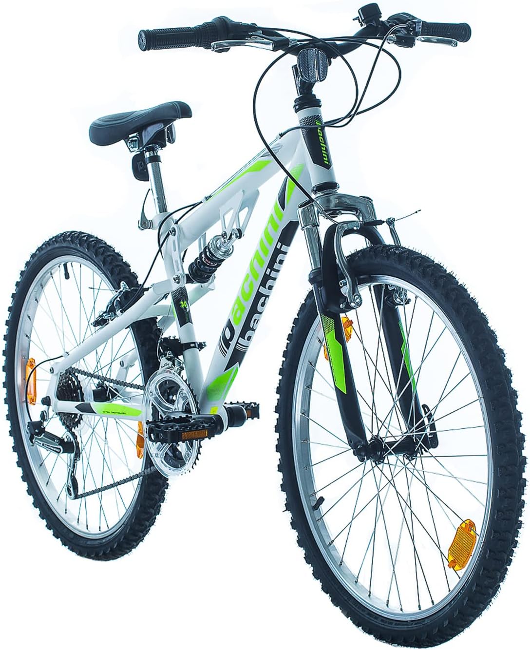 Probike Speed ​​24 Pouces VTT Tout Suspendu 18 Vitesses, vélo Garçon, vélo Fille Adapté de 130-155 cm