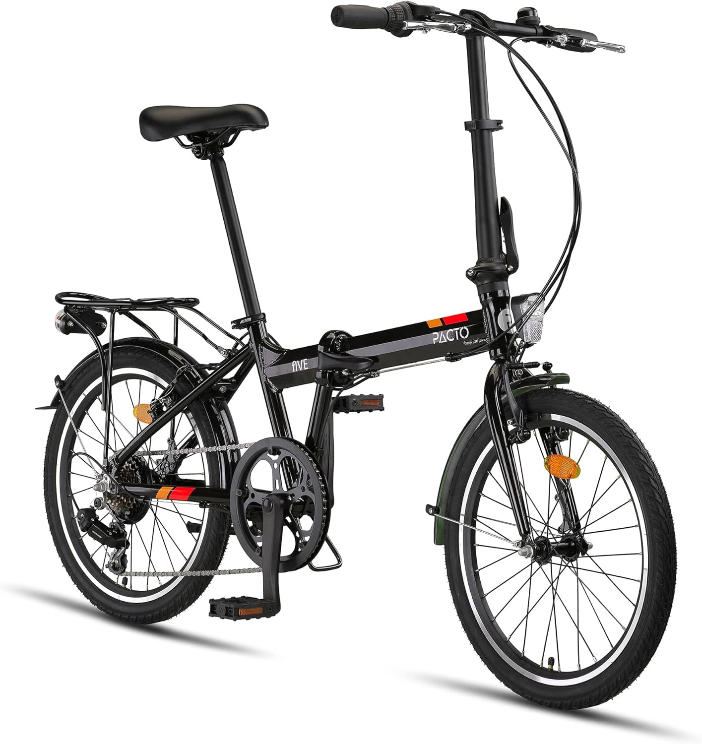 PACTO Five - Hollandrad Vélo Pliable de Haute qualité 27cm Cadre en Aluminium Bike 20 Pouces Roues en Aluminium Bicycle, 6 Vitesses vélo Pliant Vélo Pliable Vélo pour Adultes