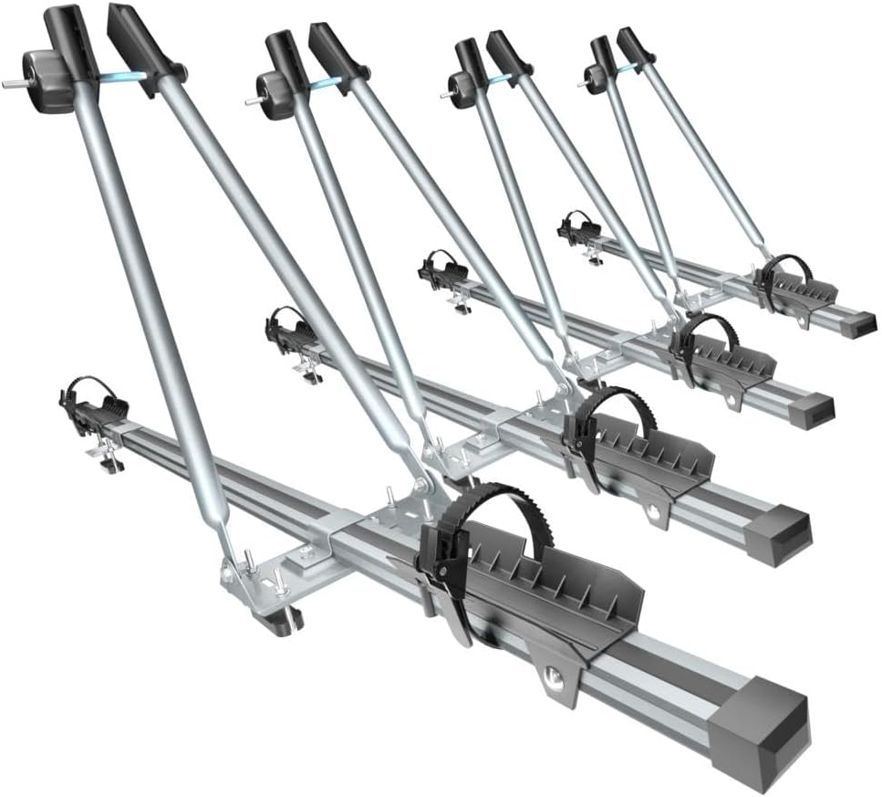 4X Porte-vélo de Toit en Aluminium avec clé - BR9553
