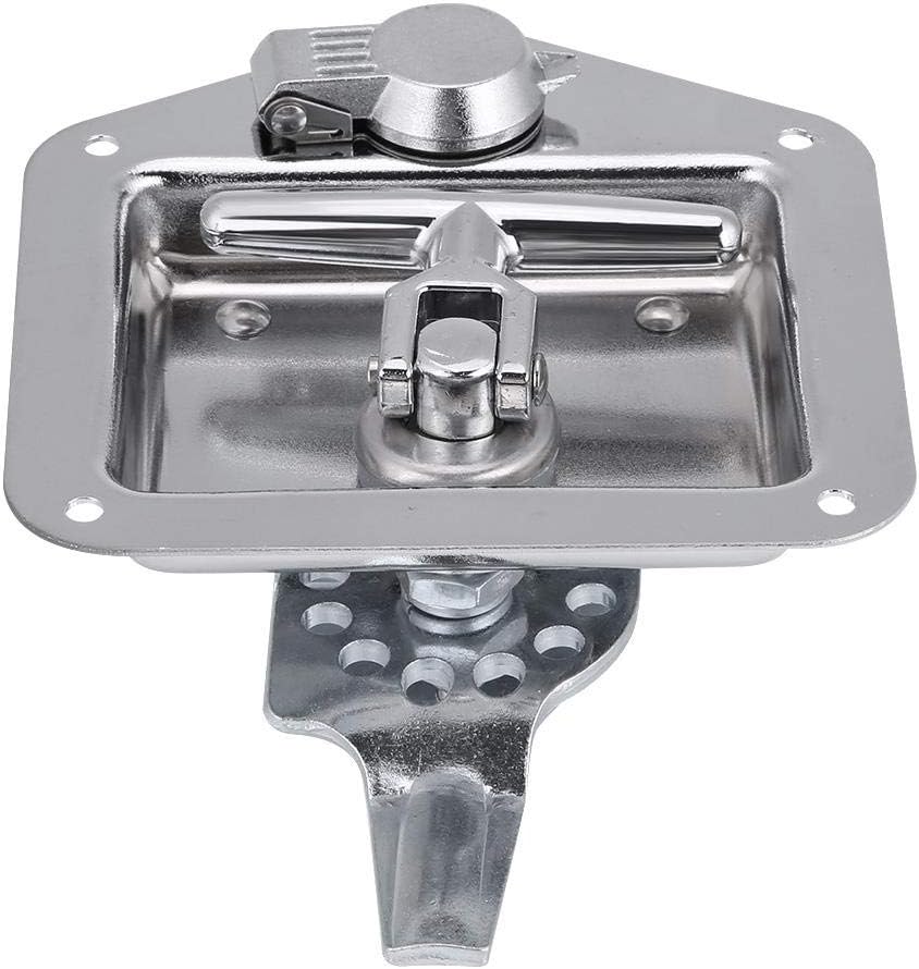 Serrure Porte Camion, Qiilu T Forme Poignée Serrure Outils En Acier Inoxydable Pliant T-Poignée Latch Pliant Boîte Clés Kit pour Camion Remorque Car Camp