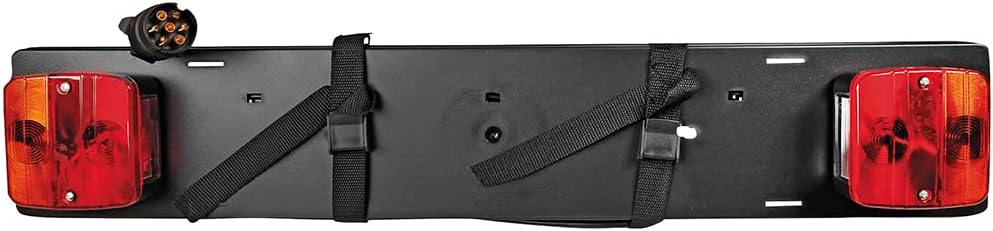 Kit de signalisation - Plaque de signalisation pour Porte vélo ABS 0.75m - Longueur Alimentation : 1.5m - Contient : 2 lanternes (4 Fonctions) - Fixation par Sangle (60cm)