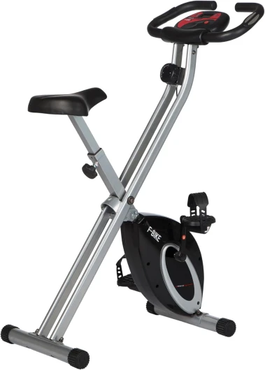 F-Bike, entraîneur vélo, vélo d'appartement, home trainer pliable, écran LCD, opt - capteurs pouls main, Niveaux de résistance réglables, faciles à assembler, idéal pour athlètes et seniors