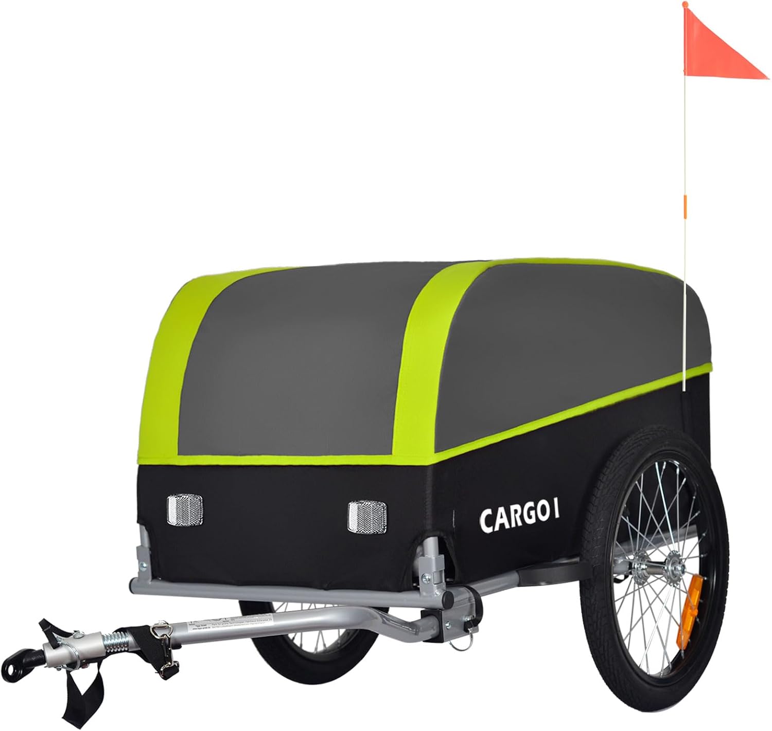 Tiggo Cargo I Remorque de Velo Cargo 120L, Charge Max - 40kg, Toile en Nylon avec Protection Anti-Pluie Pliable