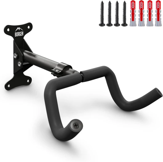 Support mural pour vélo I Support pour vélo - angle et distance du mur réglables, pliable, VTT, vélo de route - rembourrage extra souple