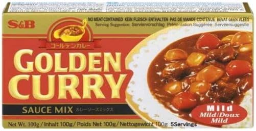 Mild - Golden Curry - Sauce au Curry Douce - Parfaite pour Vos Plats Asiatiques - Compatible avec S&B - 92g