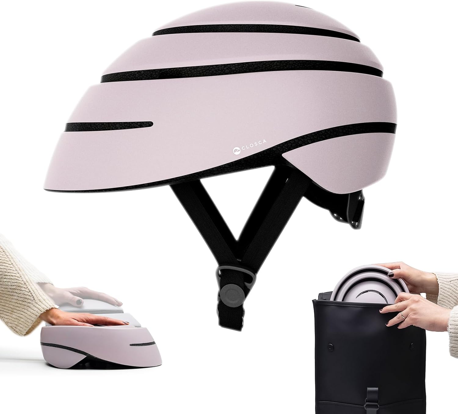 Casque Pliable de vélo Casque Urbain pour Adulte - Casque pour Trottinette électrique, Rollers, Skate et vélo électrique certifié - Casque pour Homme et Femme.