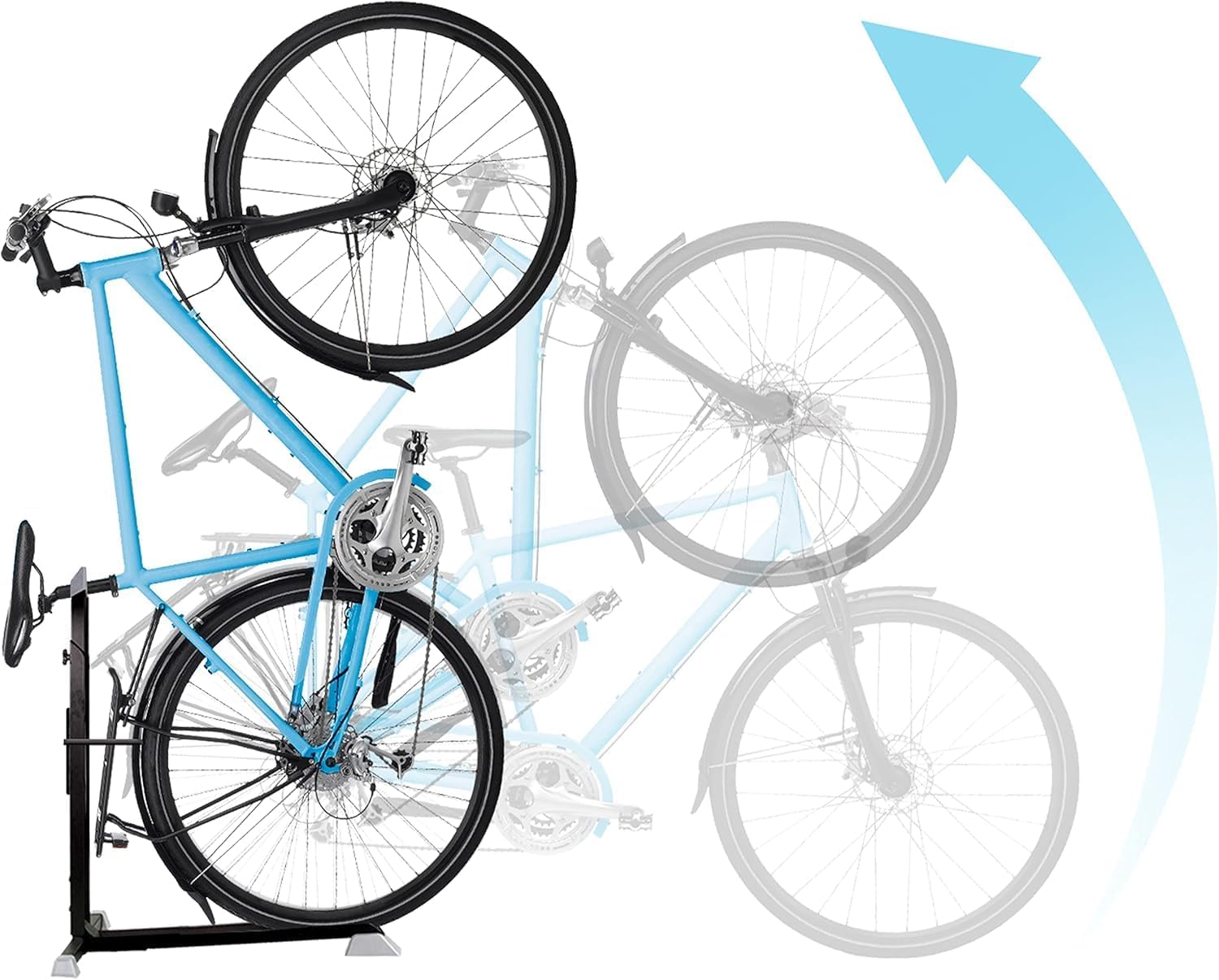 Bike Nook PRO Support vertical professionnel pour vélo – Support autonome pour rangement intérieur de vélo – Garages et appartement