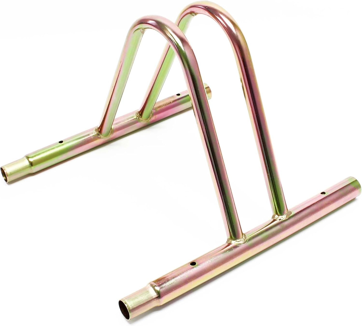 Râtelier pour 1 vélo, 395 x 390 x 260 mm, Extensible, Montage au Sol, Support Bicyclette en Acier anodisé, Pied béquille de stationnement