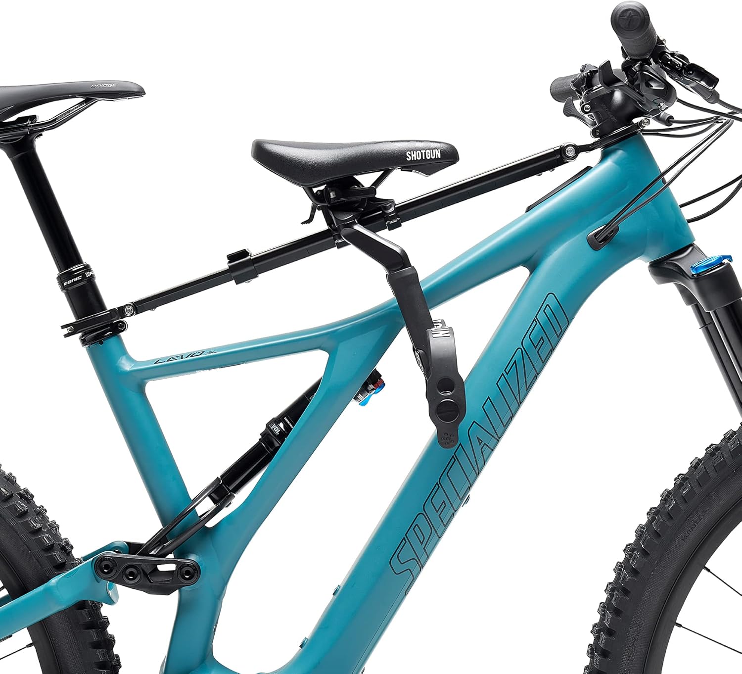 Kids Ride Shotgun - Pro - Siège de vélo VTT - - Siège à Contact zéro à dégagement Rapide - Enfants de 18 à 5 Ans - Compatible vélo électrique.