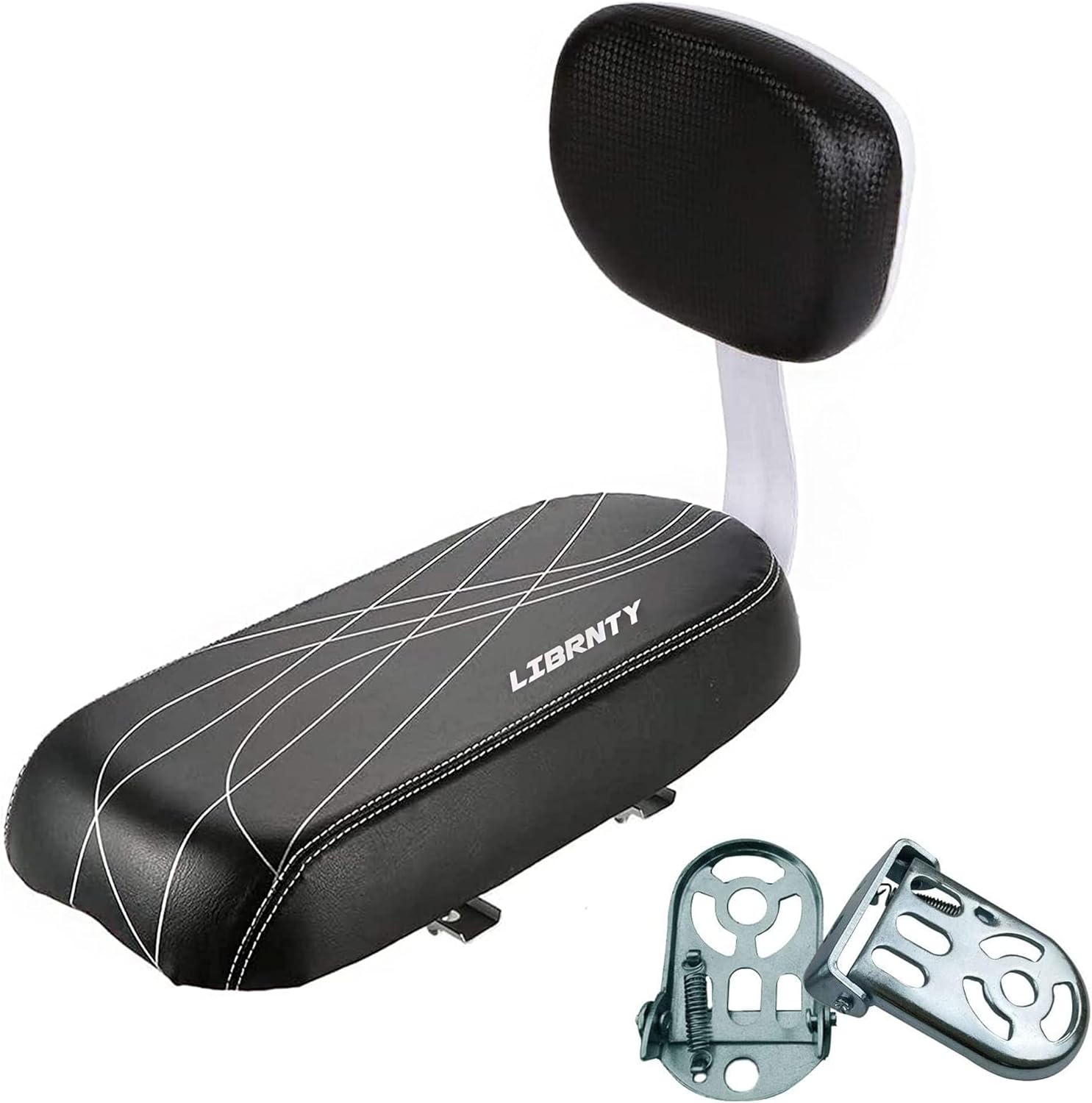 LIBRNTY Siège arrière Accessoires de vélo,Siège de vélo Universel pour siège d'enfant avec Porte-bébé,Vélo Pièces Accessoires Sièges,Dossier en éponge Douce