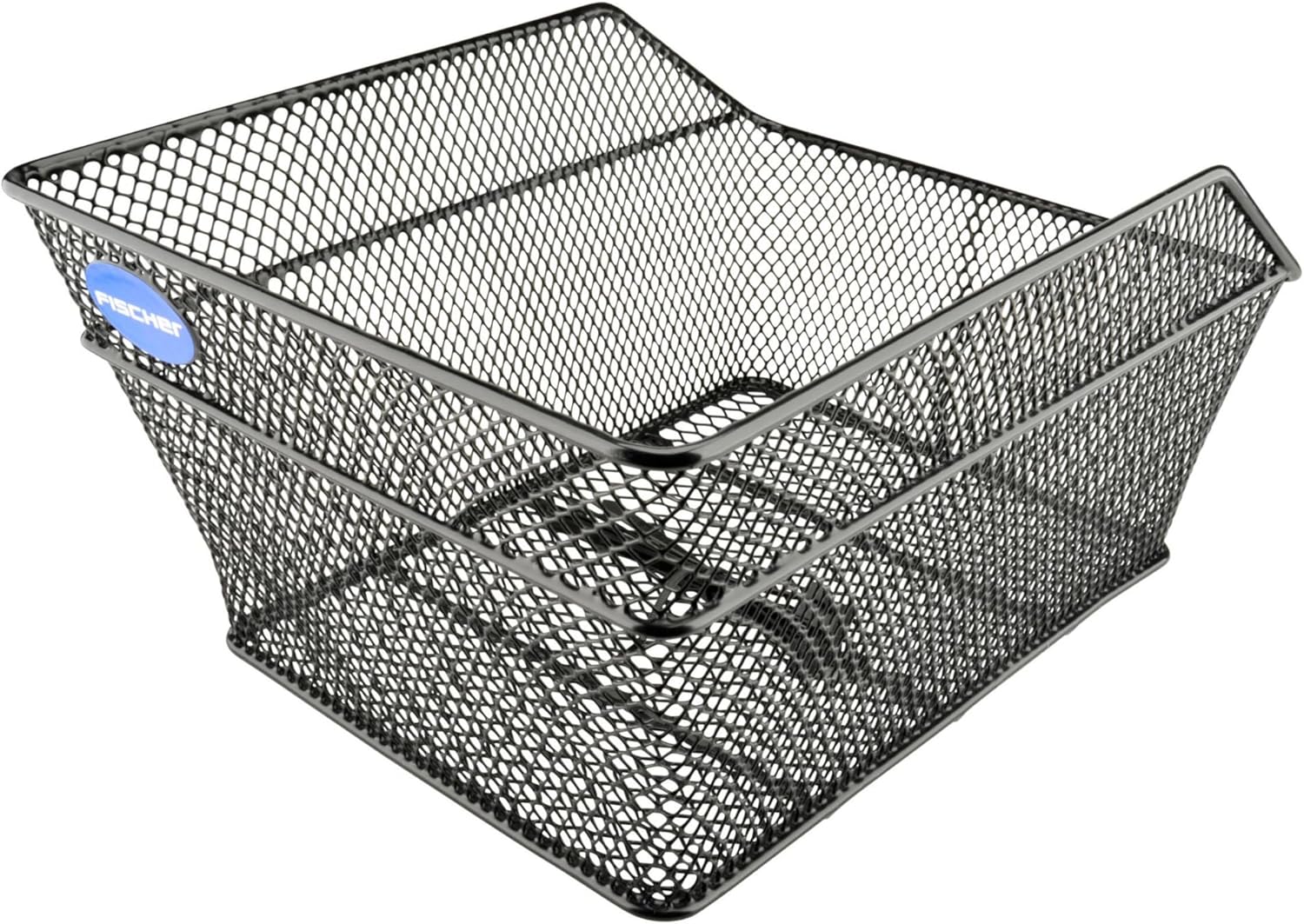 Fischer Gepäckträgerkorb School, Fahrradkorb, engmaschig, diebstahlsicher, für E-Bikes geeignet, Tragkraft 25 kg, Noir