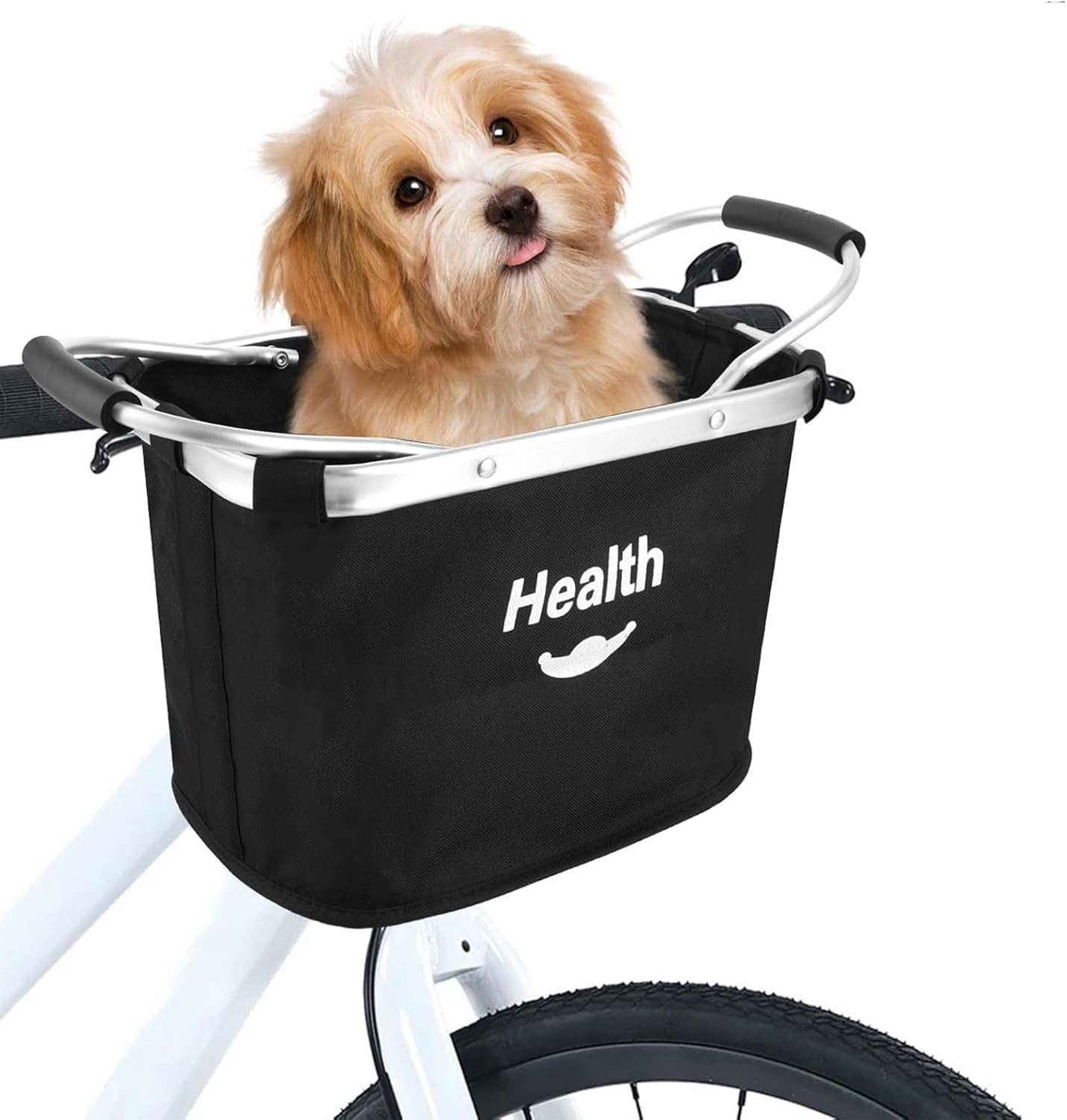 Panier Velo Avant,Paniers Vélo pour Chiens,Amovible Vélo Guidon Panier,Cycle Avant Toile Panier Transporteur,Panier De Vélopour,Pique Nique,Shopping,Petit Animal Domestique