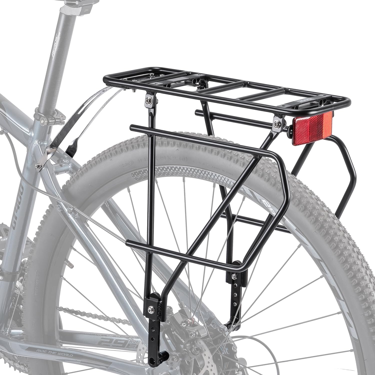 CXWX Porte-Bagages arrière avec réflecteur pour VTT - Charge maximale : 27 kg - pour vélo de 26 à 29"