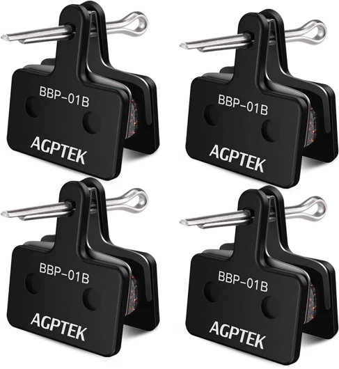 4 Paires Plaquettes de Frein Vélo à Disque, Bicyclette Patins de Frein Semi-Métalliques pour Shimano TRP Tektro Deore M575 M525 M515 T675 M505 B01S C501 M495 M486 M485