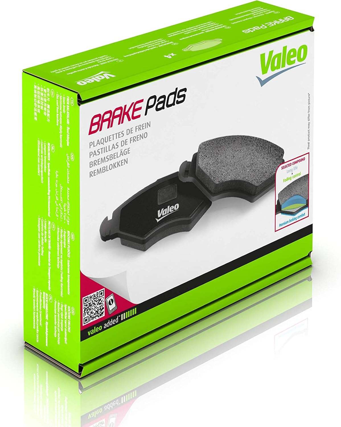 Plaquettes de frein 598464 Jeu de 4 plaquettes Essieu avant Entièrement équipé d'accessoires montés et non montés Valeo expert en freinage depuis 1923