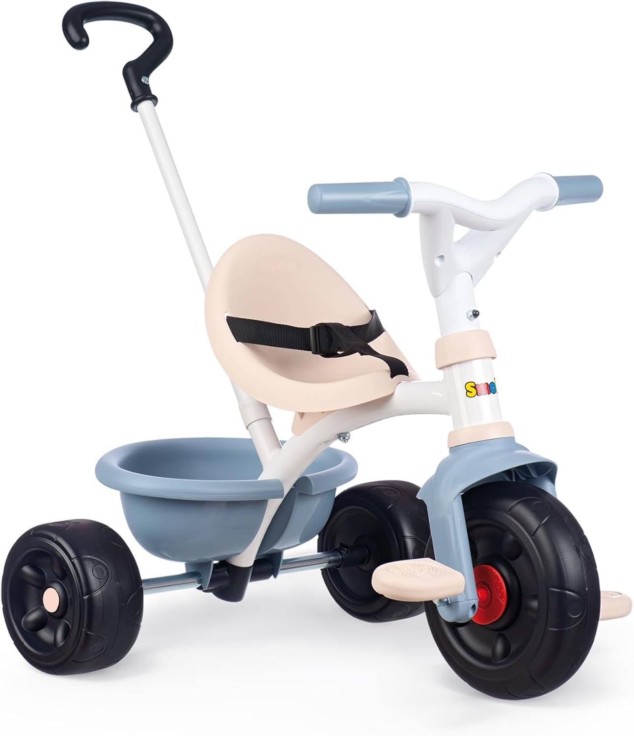 Tricycle Be Fun Bleu - Canne Parentale Réglable Jusqu'à 95 cms et Amovible - Ceinture de Sécurité - A Partir de 15 Mois - Fabrication Espagnole