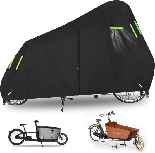 GJMZTQG Housse de vélo Cargo, Housse de vélo pour vélo Cargo, Housse de Protection pour vélo Cargo, Housse de vélo Cargo Oxford 600D, imperméable, résistante à l'hiver, 270 x 75 x 100 cm