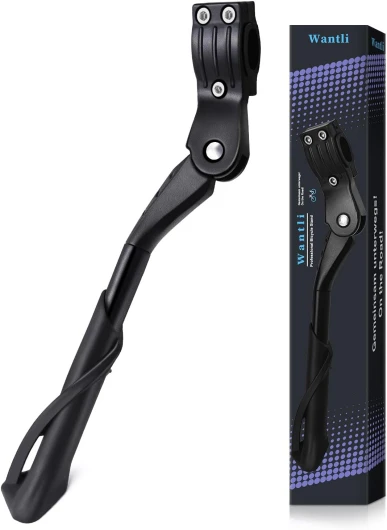 Béquilles pour Vélo, 24 à 29'' Béquilles de vélo Réglable en Alliage d'aluminium,Hauteur réglable avec Pied en Caoutchouc Antidérapant