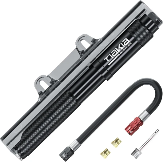Pompe à Vélo Mini Pompe Haute Pression 260PSI Petite Pompe à Main pour Valve Presta Schrader Dunlop, Pompe à Vélo Portable Compacte légère avec Support de Fixation pour BMX VTT Velo Route