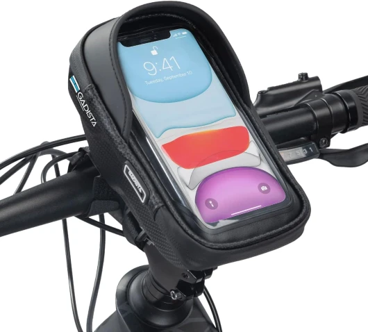 France, Sacoche Velo, Sacoche Guidon Velo étanche pour Smartphone sous 6,5 Pouces - Support Telephone Velo Universel avec écran Tactile et Espace de Rangement - Cadeau Homme Femme noêl