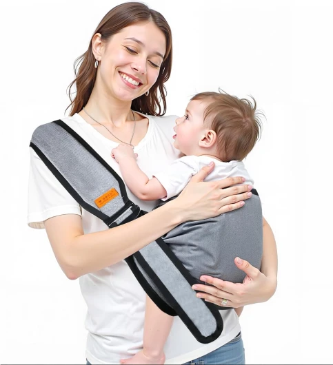 Porte-Bébé Latéral, Porte-Bébé Respirant, Porte Bebe Hanche, Écharpe de Portage Porte Enfant réglables, convient aux bébés et aux tout-petits de 3 à 36 mois, supporte jusqu'à Porte Enfant 20kg(noir)