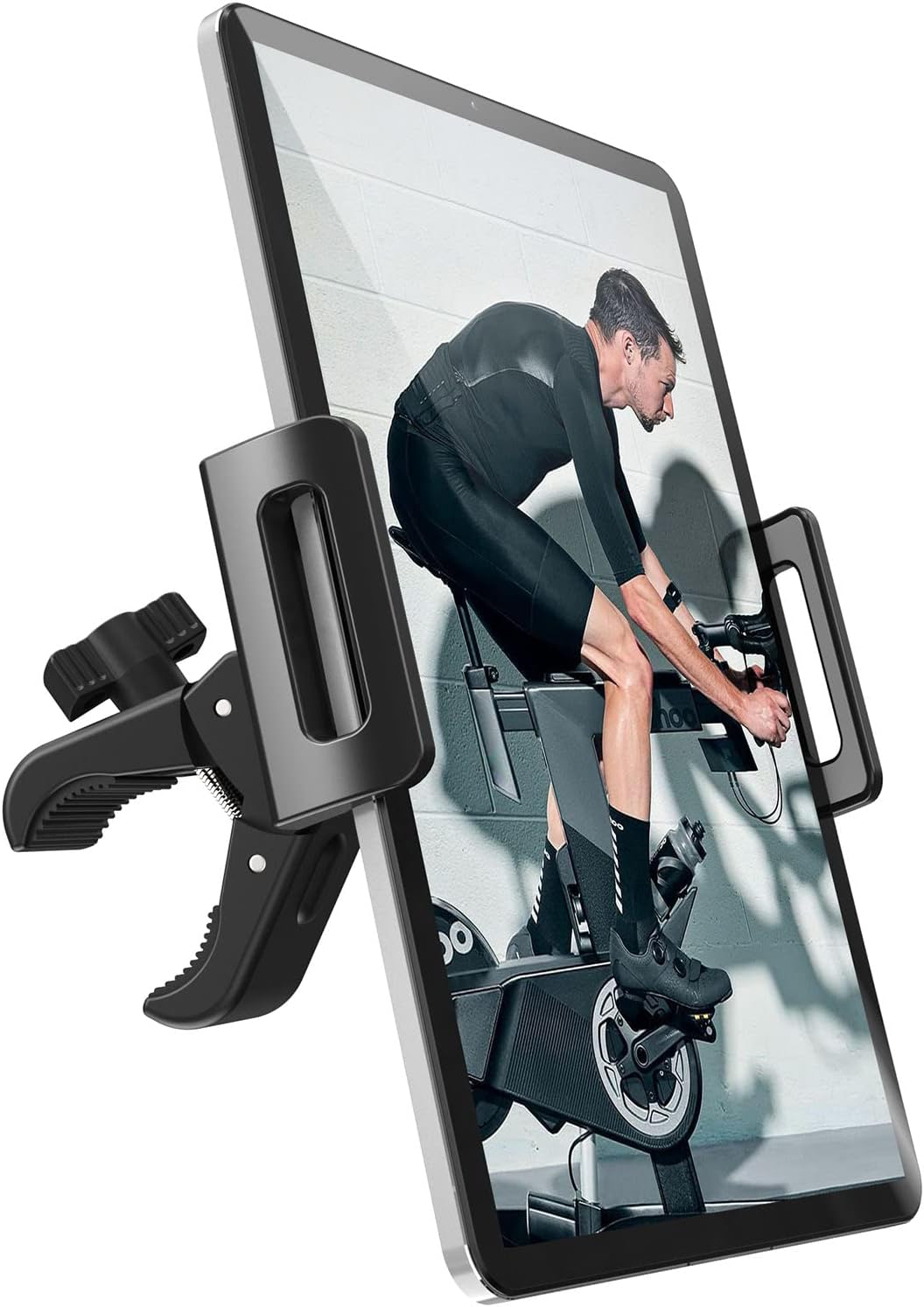 Tendak Support Tablette pour Tapis de Course Vélo, 360° Ajustable Spinning pour Vélo D'appartement Microphone Tablette Support, postuler à 4.6"-12.9" Tablette téléphone Intelligent