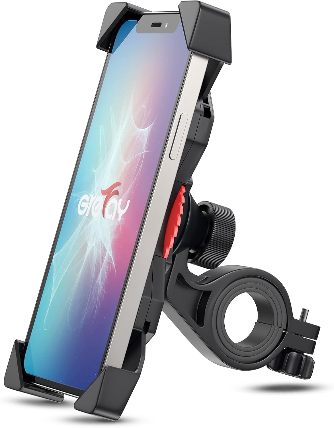 Support Téléphone Vélo Moto Porte Telephone Velo Universel Support Telephone Trotinette Electrique, Scooter, VTT avec 360° Rotation pour 3,5 à 6,5 Pouces GPS pour Smartphones Autres Appareils