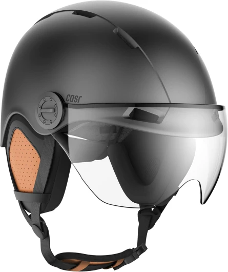Style - Casque Lifestyle Urbain pour Vélo & Trottinette Electrique - Visière Transparente & Cache-Oreille Amovibles - Confort Optimal pour Homme & Femme