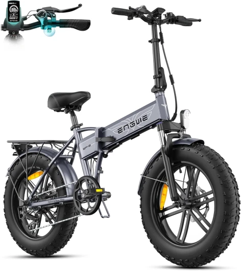 EP-2 Pro Vélo électrique Pliable 20" × 4.0 Fat Bike Electrique 7 Vitesses avec Batterie Amovible 48V 13Ah Autonomie 120km Tout-Terrain & VTT & Plage & Neige