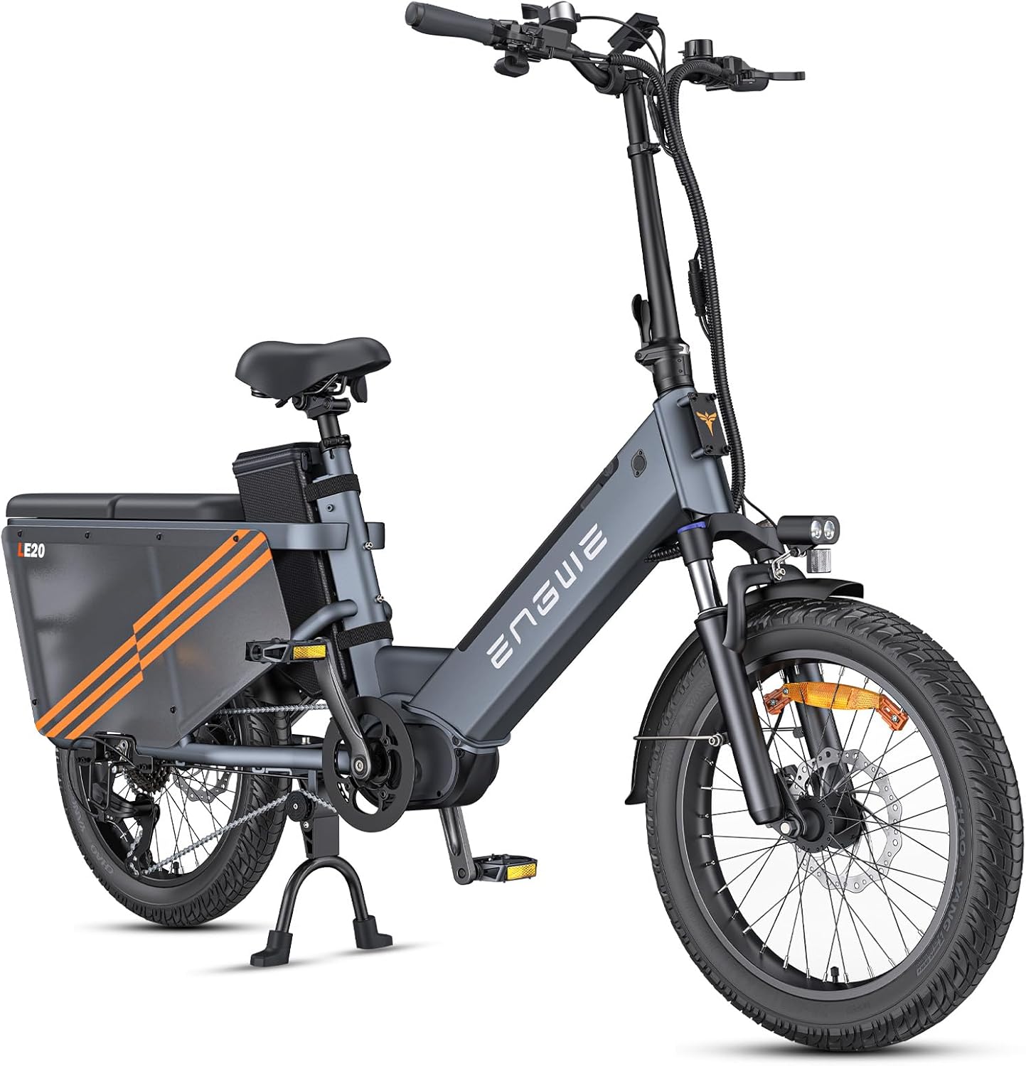 Velo Electrique pour Adultes, Vélo électrique avec 250W 100Nm Moteur Central, Ebike avec Suivi APP, vélo électrique 25KM/H avec 48V 19.2AH/38.4AH Batterie Amovible jusqu'à 180/350KM, LE20 Cargo