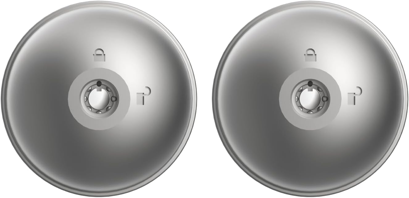 MERONI UFO2 Double - Lot de 2 Serrures Antivols Fixes pour Véhicules Utilitaires, Verrouillage Manuel, Acier Inoxydable 2 Pezzi