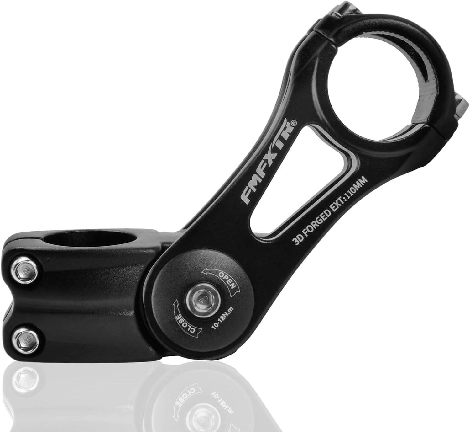 Volumoon Potence Vélo Réglable ±85°, Tige Guidon 110mm en Aluminium, Compatible 31.8mm Guidon et 28.6mm Fourche, pour Vélo Route, VTT, VTT DH, BMX, Montagne