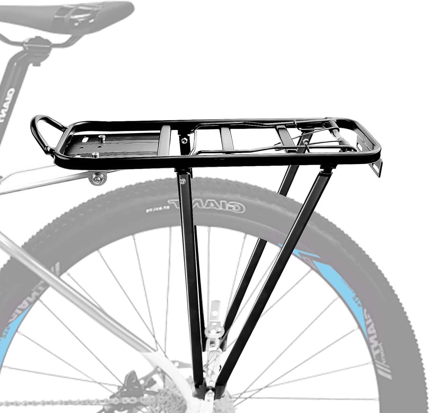 JOLIGAEA Porte Bagage Vélo Arrière, Porte Bagage Avant Velo Charge Maximale de 35 Kg, Porte Bagage VTT Arrière Réglable, Porte Vélo Universel, Porte-Bagages Matériau en Alliage d'Aluminium