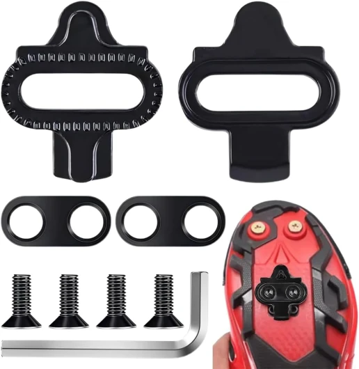 MOLZINY 2 Pièces Cales de Pédales Antidérapantes pour Vélo Bike Cales Crampons Autobloquants Plaques de Chaussures de vélo Accessoire Velo pour vélo d’intérieur Pédales de Chaussures de Vélo