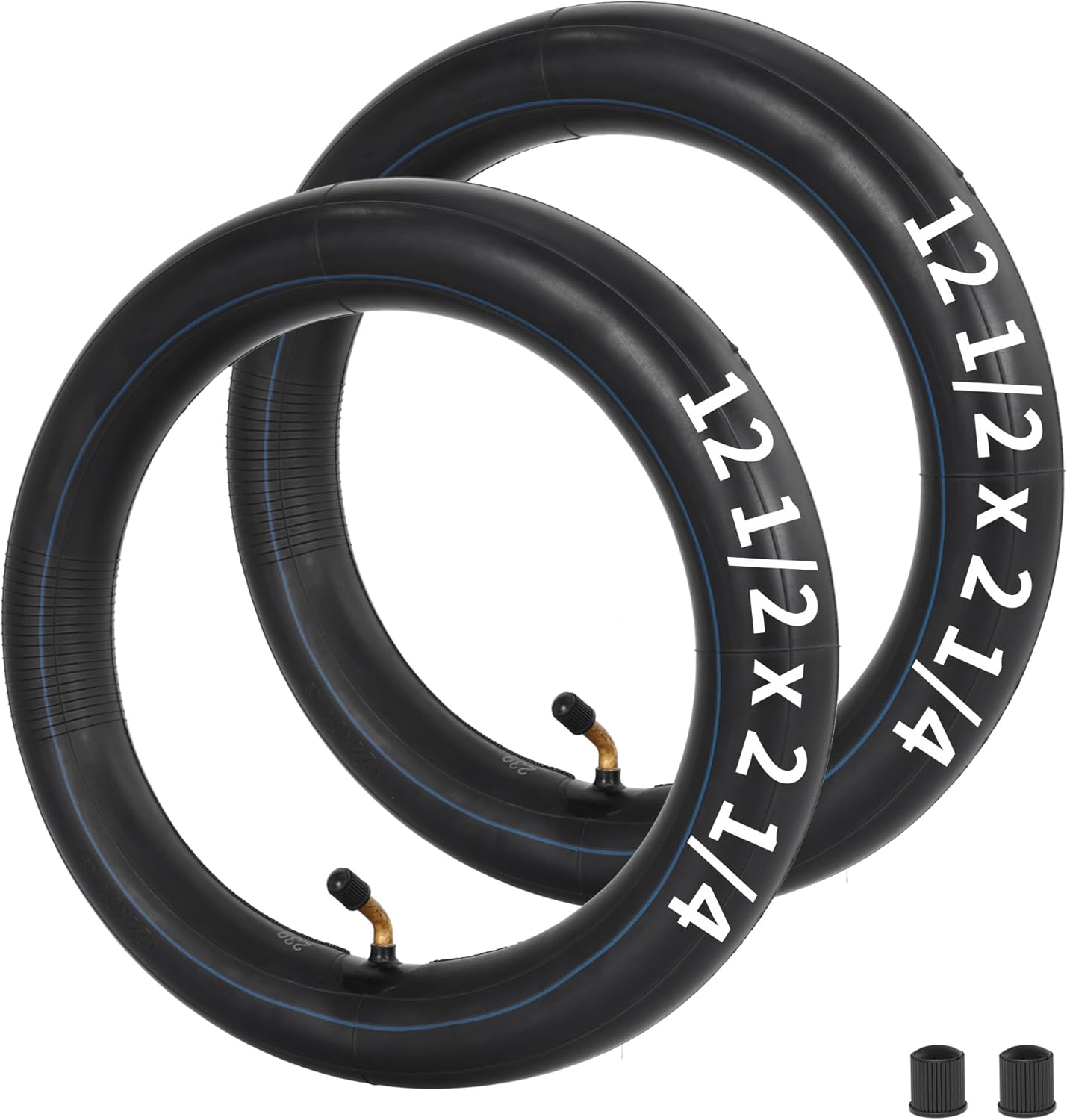 Ensemble de pneus et Chambres à air 12 1/2 x 2 1/4 Remplacement pour la Plupart des vélos électriques, Poussette pour bébé, Mini Dirt Bike, Vélo à Moteur pour Enfants et vélo d'équilibre Lot de 2 chambres à air