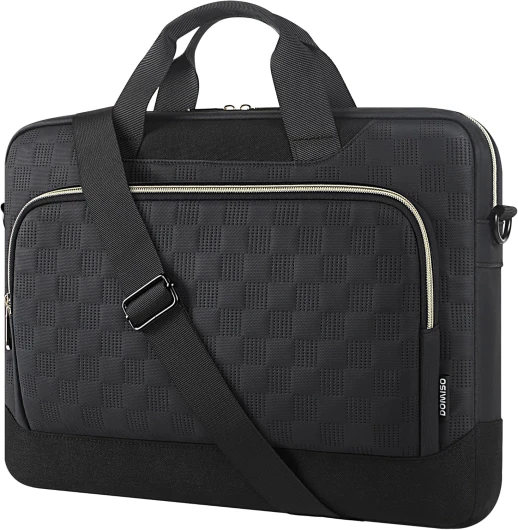 17 Pouces Sacoche pour Ordinateur Portable 17.3 Pouces Mallette pour Ordinateur Portable 17 Pouces Hommes Femmes Affaires Bureau Travail Sacoche Ajustable Sac de Messagerie, Noir 17 - 17,3 Pouces Noir