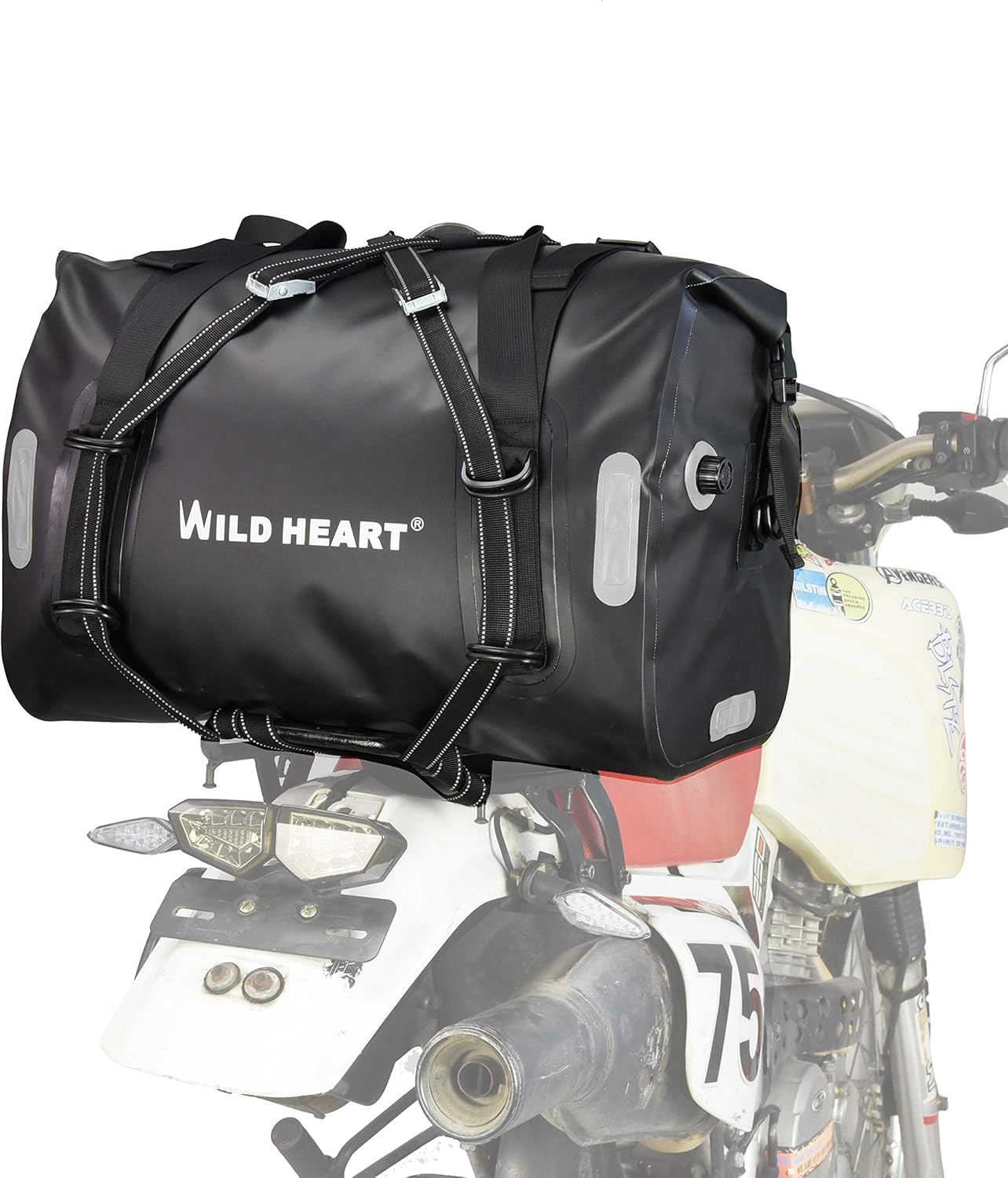 55L 66L 77L Sac de Moto Sac de Sport pour Voyage, Moto, Cyclisme, randonnée, Camping Noir 55L