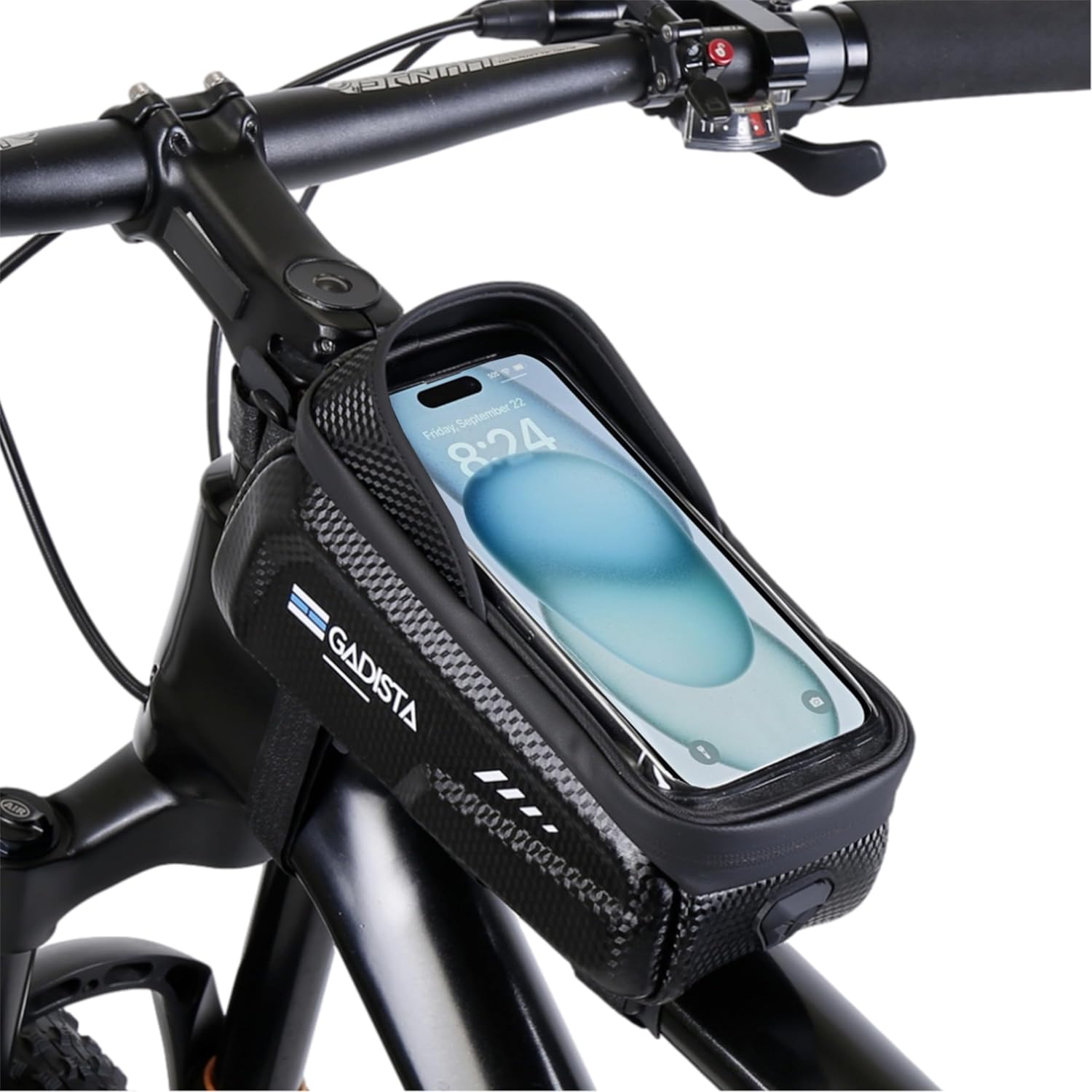 France, Sacoche Velo Cadre Etanche pour Telephone Tactile 6.8" VTT, Cadeau Homme Noel, Accessoire Velo Indispensable