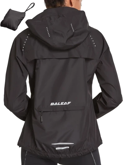 Bike jacket femmes veste de pluie imperméable respirant randonnée veste d'été coupe - vent veste extérieure veste légère résistante aux intempéries veste de vélo XXL Noir