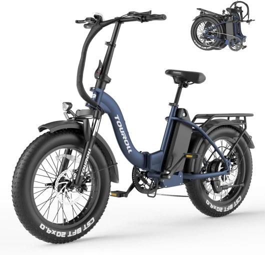 S2 Vélo Électrique Pliable, Gros Pneu Tout-Terrain 20"×4.0" Fat Tire, Batterie 48V 15AH Autonomie 150KM, VTT Électrique Adulte Homme, Fat Bike Electrique 7 Vitesses