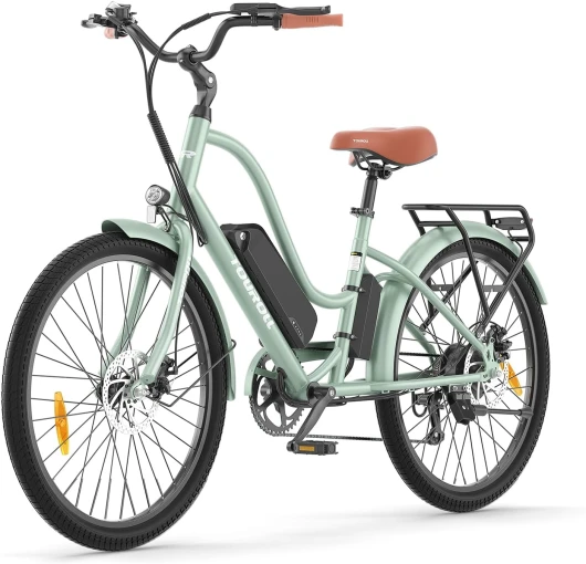 B2 Vélo Électrique Adulte, 26" vélo électrique Urbain, 36V 15.6Ah Batterie Amovible, Vélo de Ville électrique 250W, 7 Vitesses, E-Bike Urbain pour Adulte, Vélos électriques Homme Femme